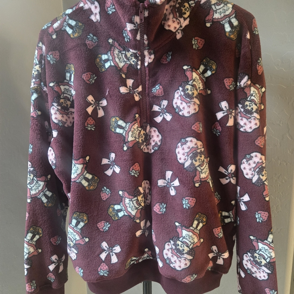 Strawberry Shortcake Fleece Zip Pullover Size M - Picture 7 of 8